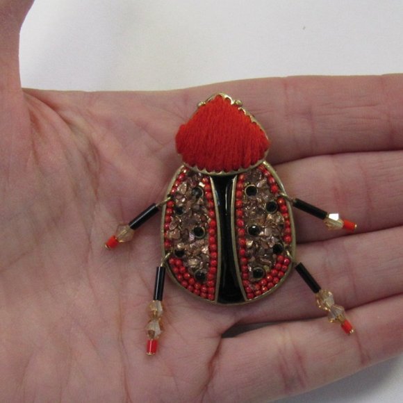 Cute Red Ladybug Pin Brooch  NEW - Picture 3 of 3
